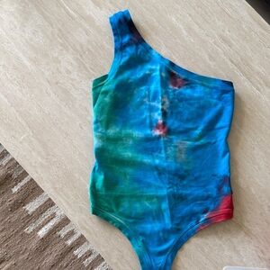 Cotton Citizen Tie-Dye Bodysuit - Blue and Green